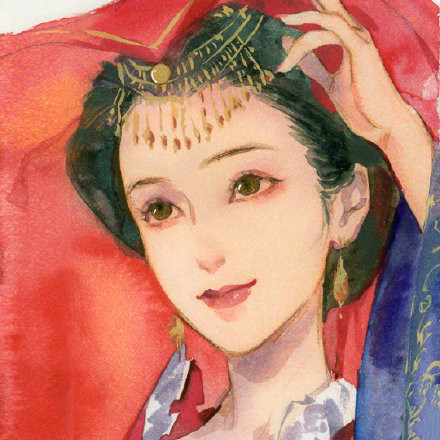 驚艷的手繪古風(fēng)頭像，古風(fēng)水彩美人頭像圖集